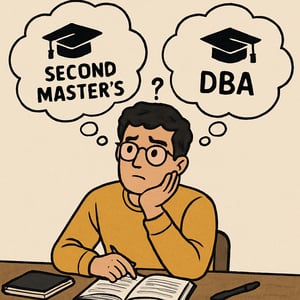 a student thinking if he should pursue a second masters or go for his DBA-1