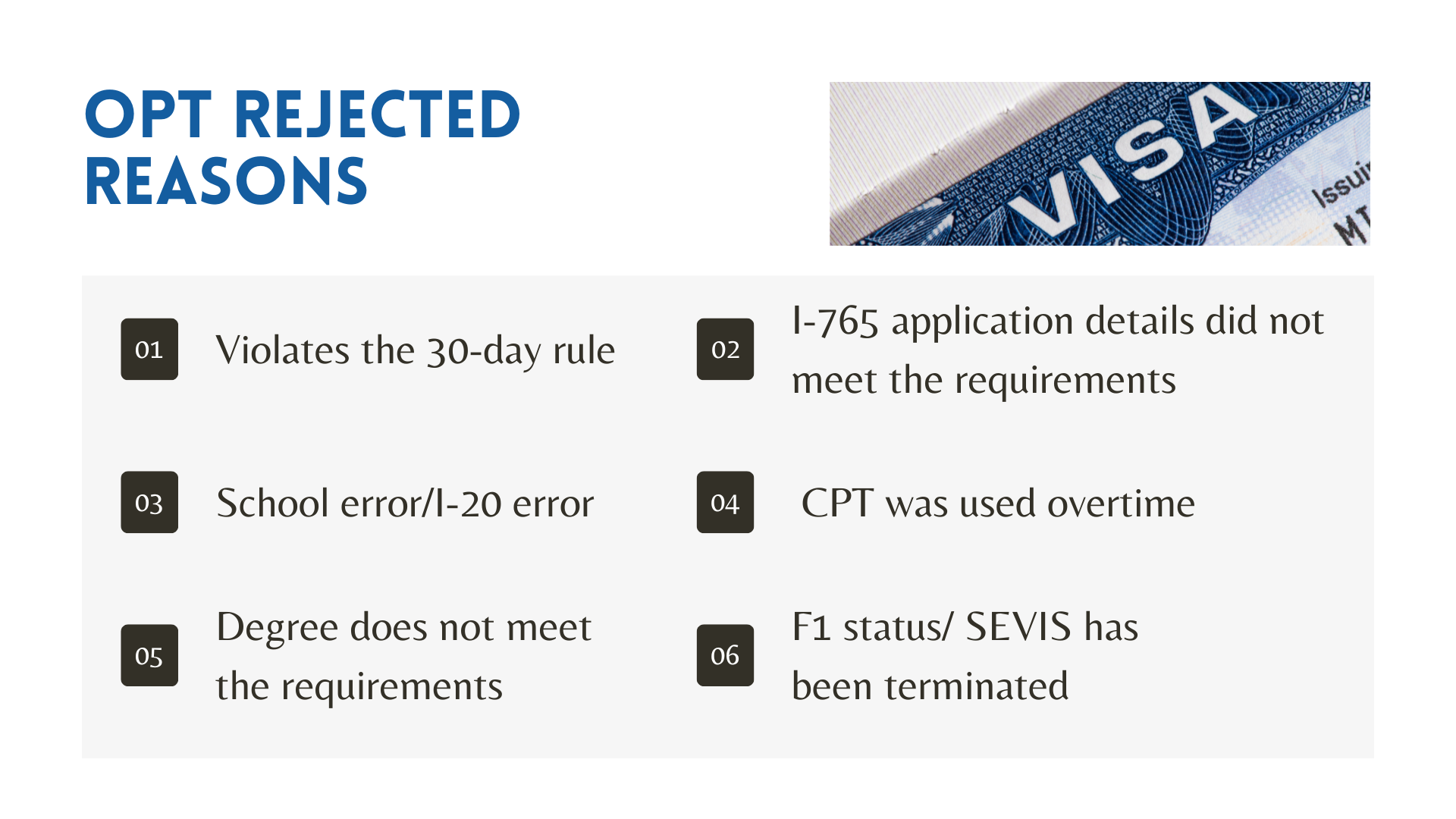 OPT Rejection